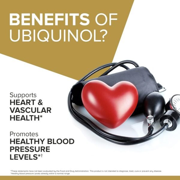 Qunol Ubiquinol CoQ10 100mg 120 Softgels, Ubiquinol