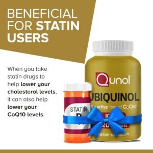 Qunol Ubiquinol CoQ10 200mg 60 Softgels, Ubiquinol