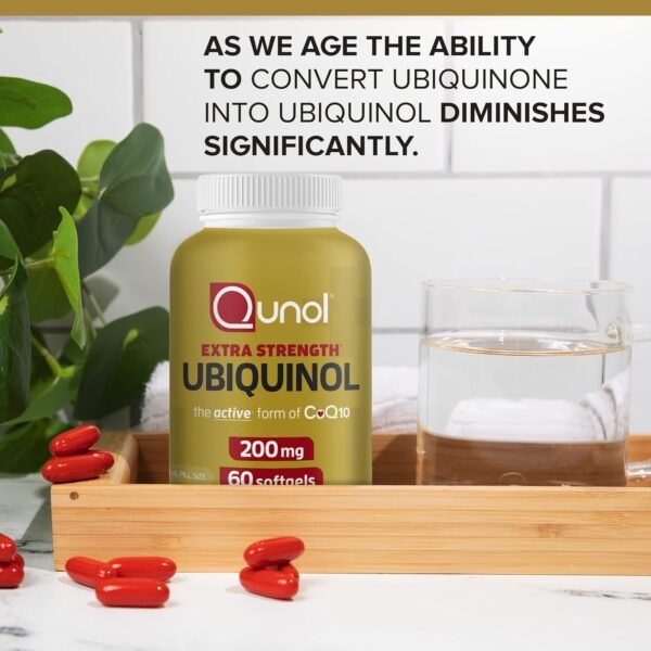 Qunol Ubiquinol CoQ10 200mg 60 Softgels, Ubiquinol
