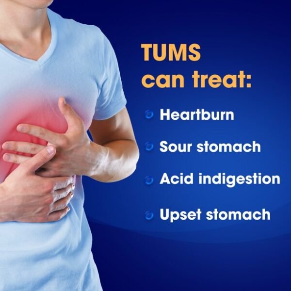 Tums Chewy Bites Extra Strength Berry Antacid Chews, 60