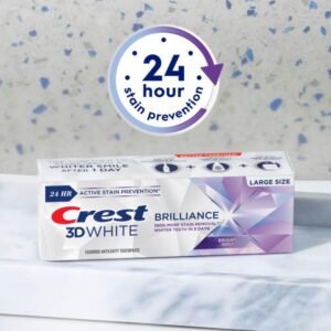 Crest 3D White Brilliance Bright Mint Teeth Whitening Toothpaste, 4.3 oz