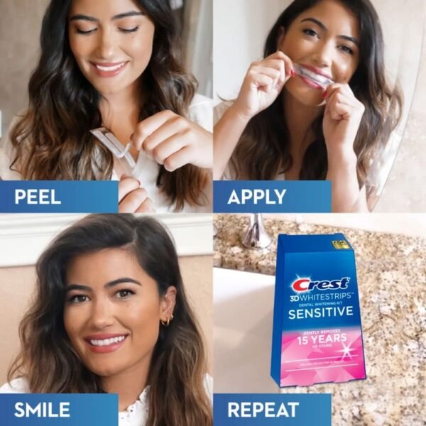 Crest 3D Whitestrips Sensitive At-Home Teeth Whitening Kit